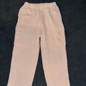 Aritzia light pink cargo sweatpants pants